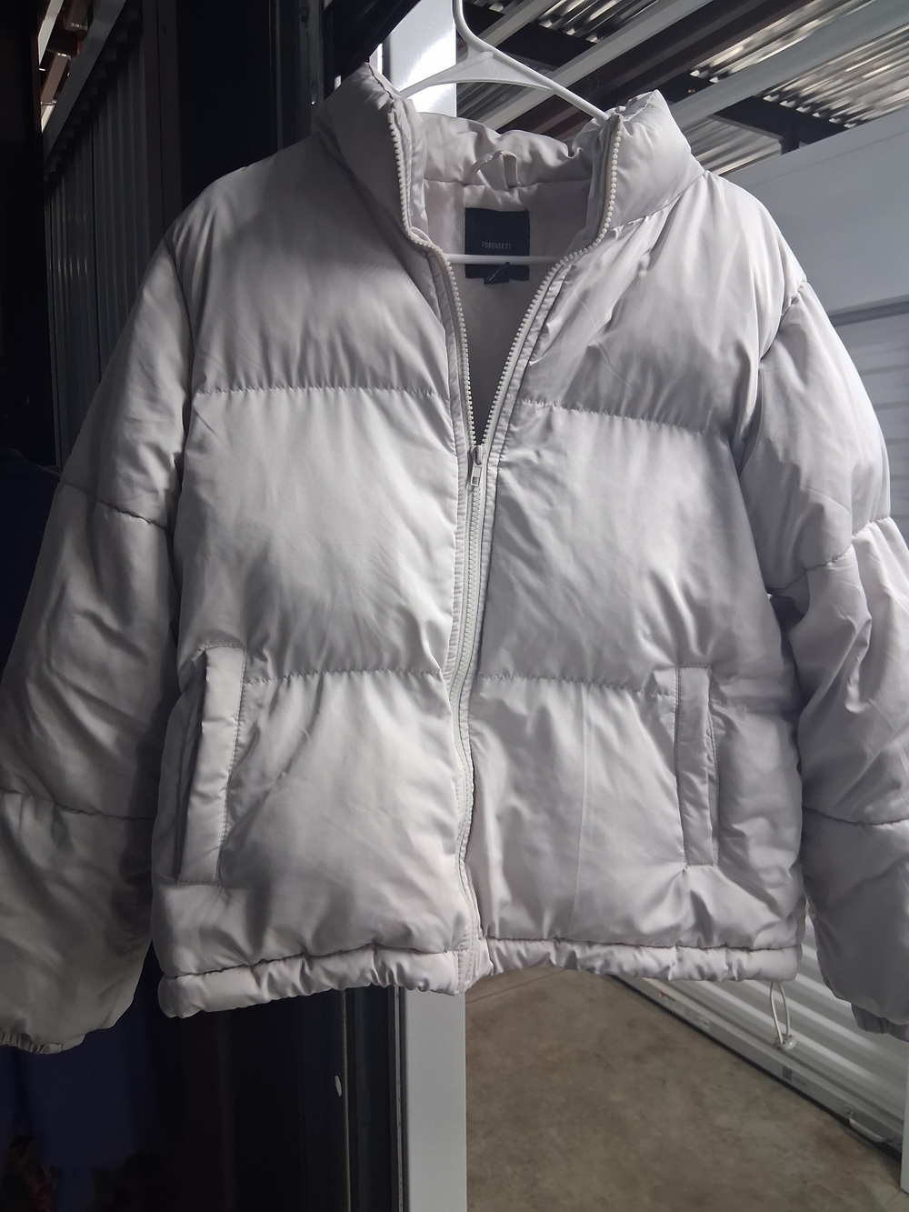Forever 21 Light Gray Puffer Jacket for Kids